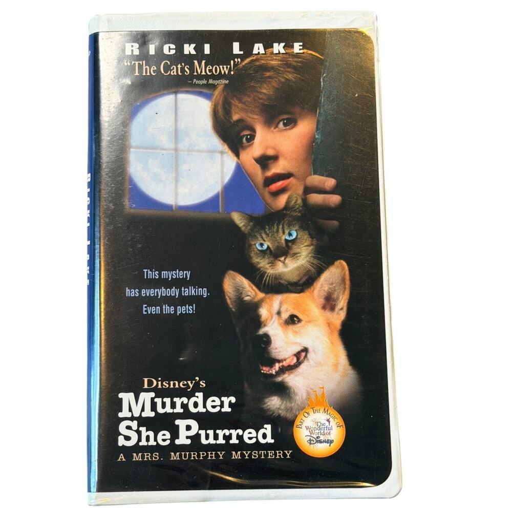 Disney's Murder She Purred Ricki Lake Mrs Murphy Mystery VHS clamshell 1998